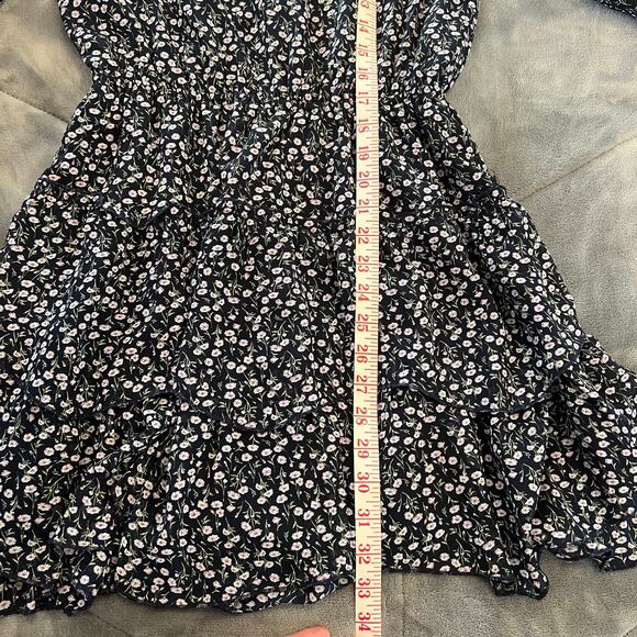 Lulus Navy Blue Flowered Dress Size Small Preloved - Picture 14 of 14
